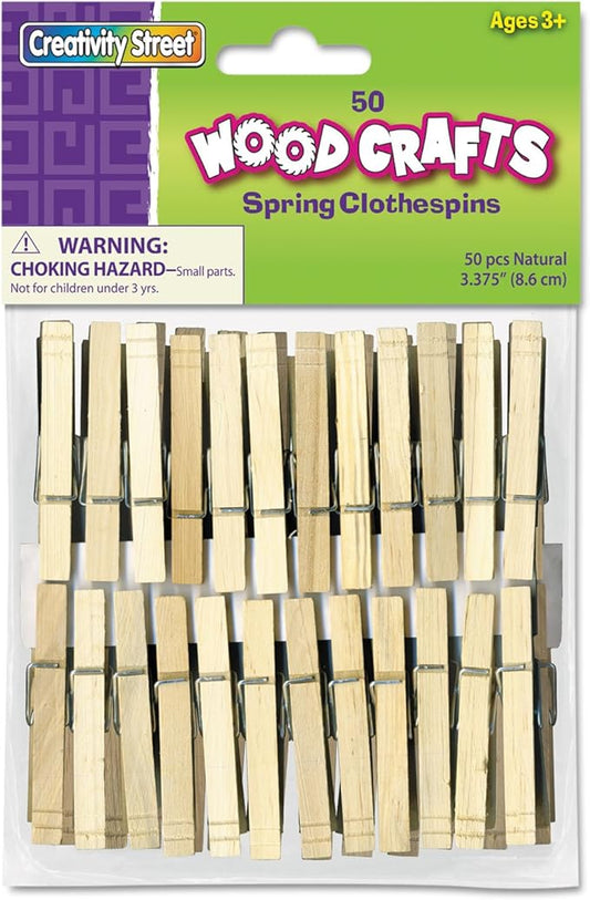 Creativity Street Wood Spring Clothespins