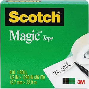 Magic Tape, Clear, 0.75 Inches Width x 36 Yards Length
