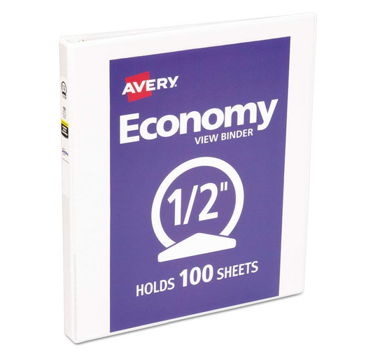 Avery-Dennison - Bndr, Rndr, 8.5X11, .5"Wht