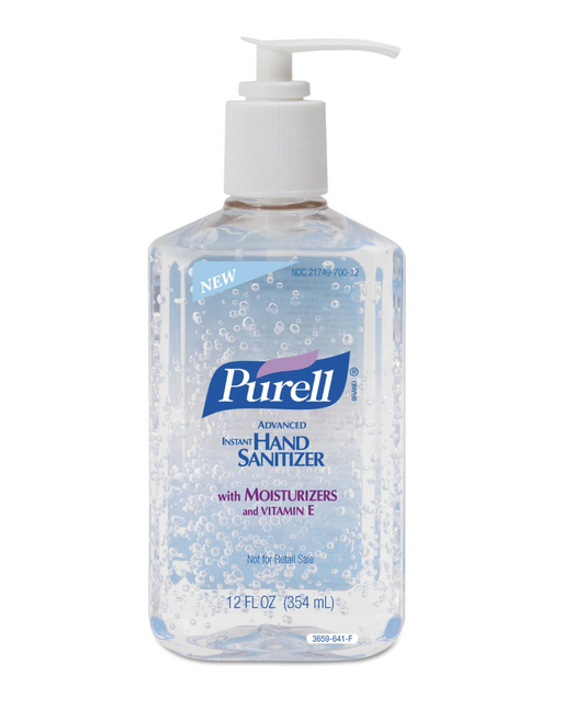 PURELL Advanced Instant Hand Sanitizer, 12oz Pump Bottle