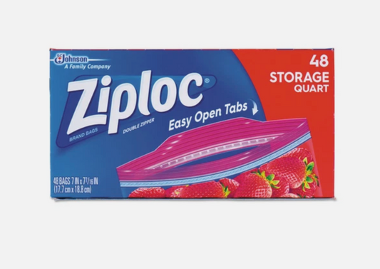 Ziploc Storage Bags Quart 48/Box