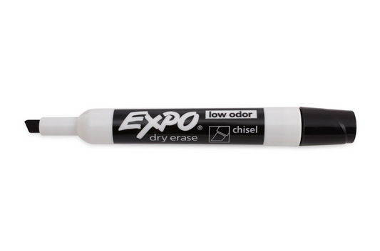 Expo® Chisel Tip Black Dry Erase Markers