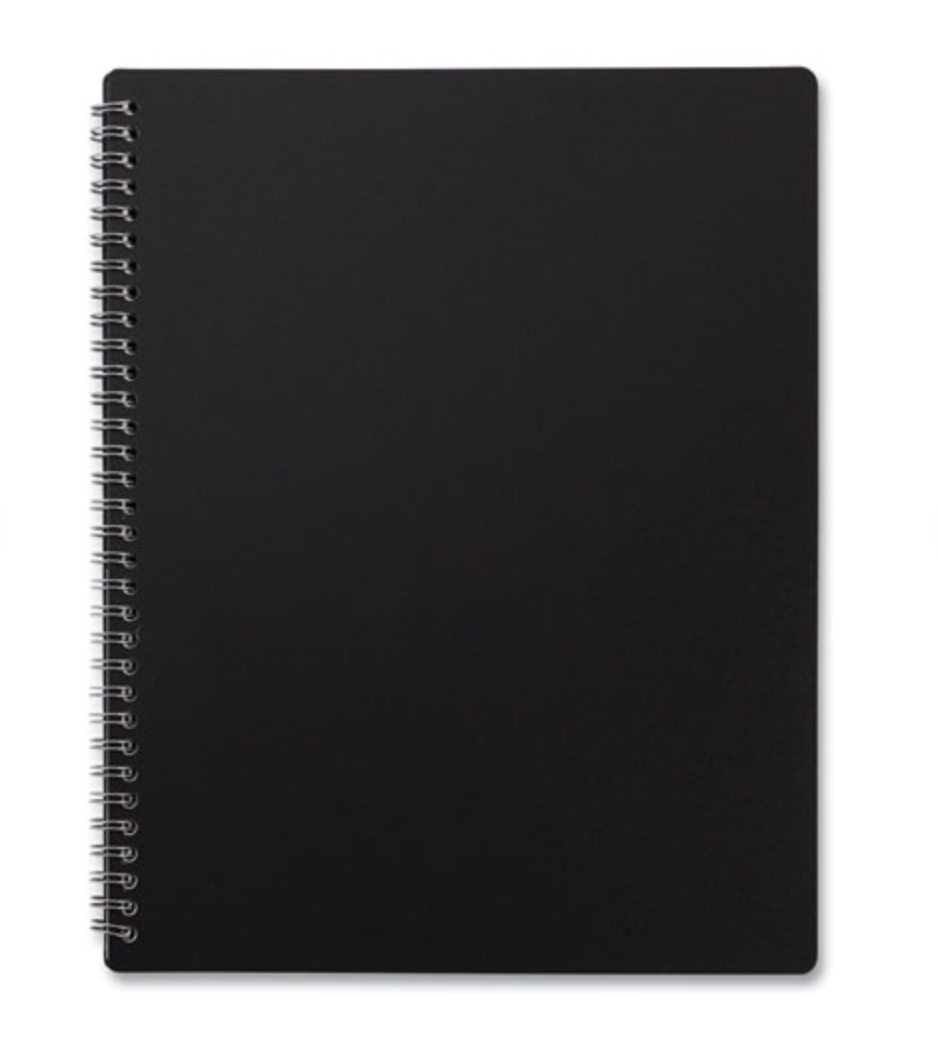 TRU RED™ Weekly Planner, Black Cover, 11 x 8.5 Sheets, 45- Week Span