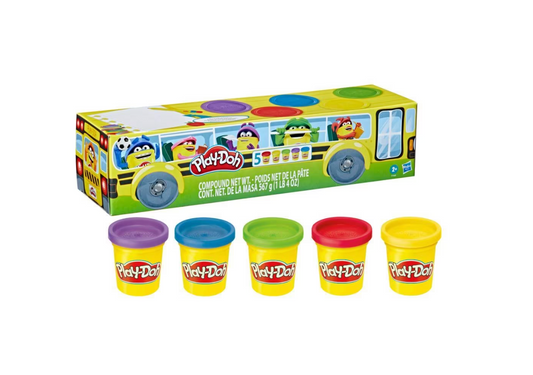 Play-Doh Back to School 5-Pack of Play-Doh, 4-Ounce Cans, Non-Toxic